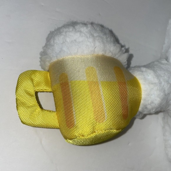 Bark Box Howl-o-ween Party Sheet Faced Ghost w/beer Squeaky Crinkle dog Chew toy - Picture 11 of 12